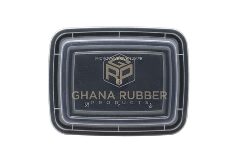 Image of 12oz Rectangle Black Microwavable Containers