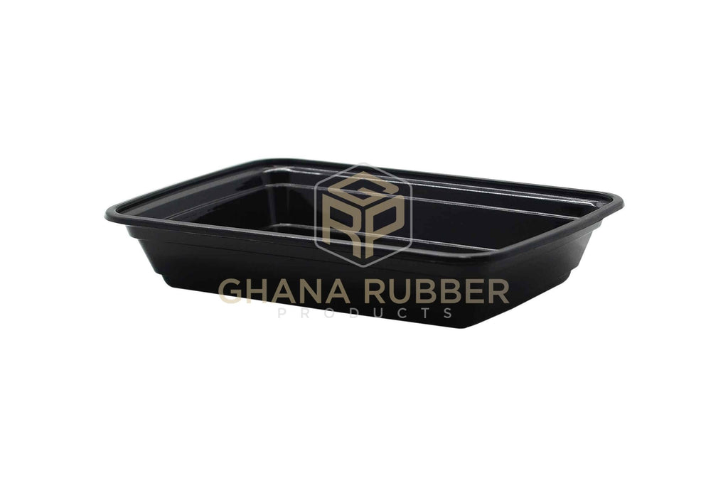 16oz Rectangle Black Microwavable Containers