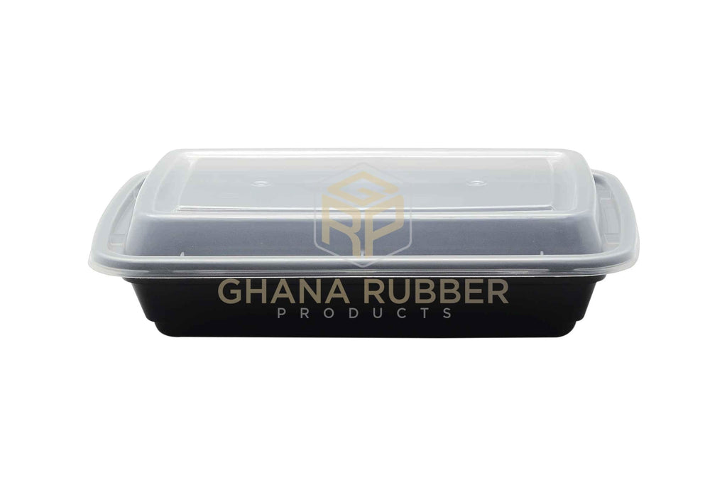 16oz Rectangle Black Microwavable Containers
