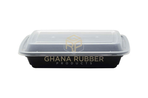 Image of 16oz Rectangle Black Microwavable Containers