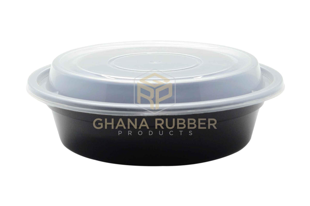 16oz Round Black Microwavable Containers