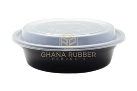 16oz Round Black Microwavable Containers