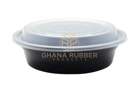 Image of 16oz Round Black Microwavable Containers
