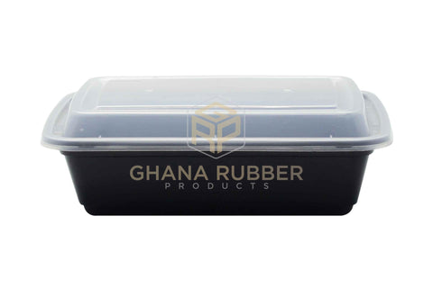 Image of 24oz Rectangle Black Microwavable Containers