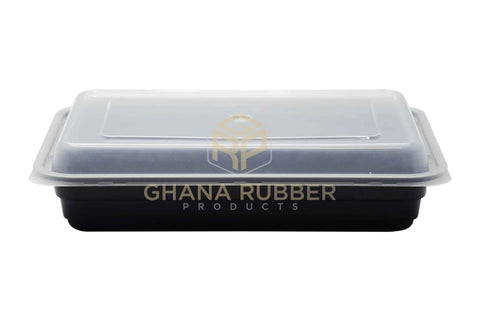 Image of 28oz Rectangle Black Microwavable Containers
