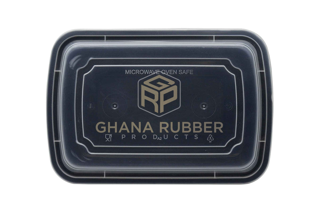 38oz Rectangle Black Microwavable Containers