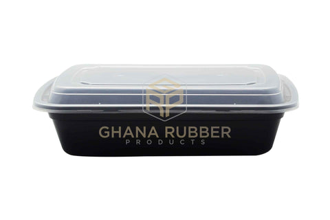 Image of 38oz Rectangle Black Microwavable Containers