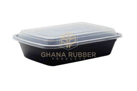 Image of 38oz Rectangle Black Microwavable Containers