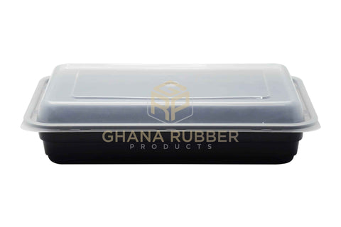 Image of 56oz Rectangle Black Microwavable Containers