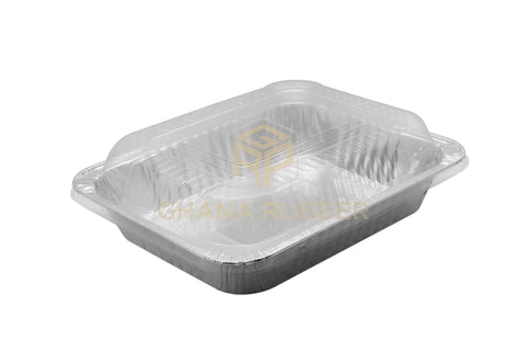 Image of Aluminium Foil Catering Trays + Lids Small 3000cc