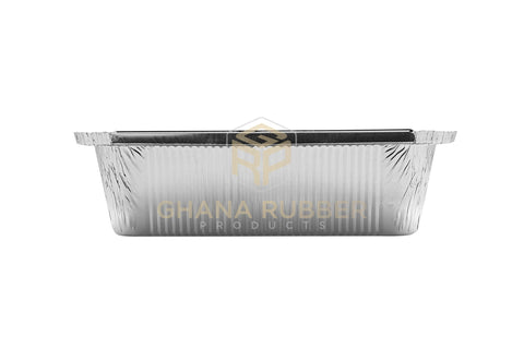 Image of Aluminium Foil Food Containers + Lids Large Deep 8777