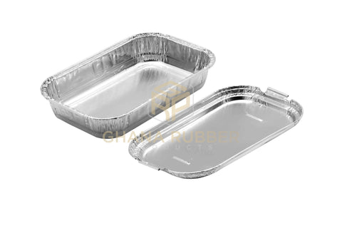 Image of Aluminium Foil Food Containers + Lids 5332