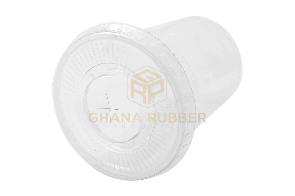 Disposable Plastic Cups 300cc Transparent + Flat Lids