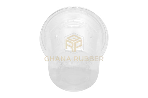 Image of Disposable Plastic Cups 300cc Transparent + Flat Lids