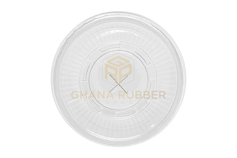 Image of Disposable Plastic Cups 350cc Transparent + Flat Lids