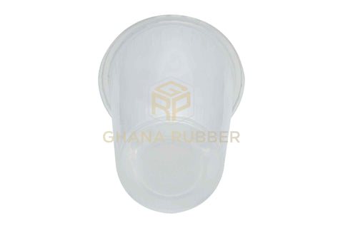 Image of Disposable Plastic Cups 580cc Transparent + Domed Lids