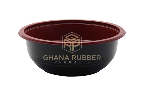 Image of Red & Black Soup Bowl 700ml + Lids