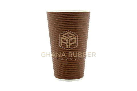 Image of Ripple Paper Cups 16oz Brown