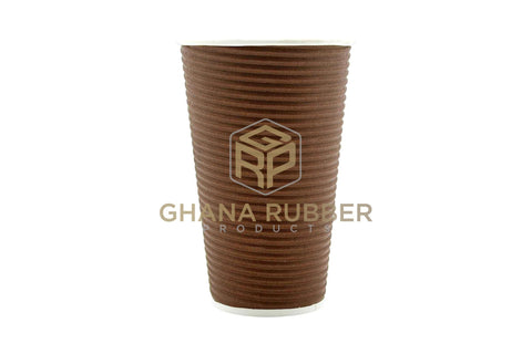 Image of Ripple Paper Cups 16oz Brown