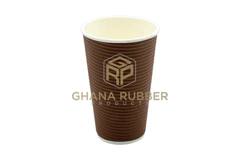 Image of Ripple Paper Cups 16oz Brown