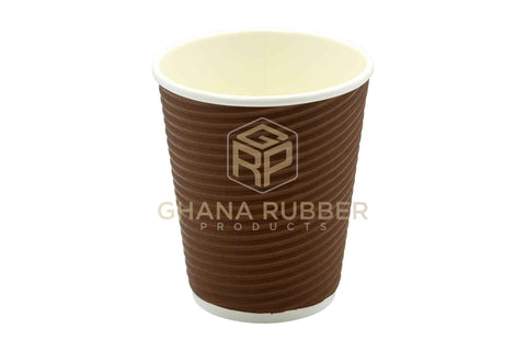 Image of Ripple Paper Cups 8oz Brown