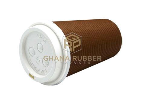 Image of Ripple Paper Cups + Lids 16oz Brown