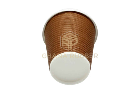 Image of Ripple Paper Cups + Lids 8oz Brown