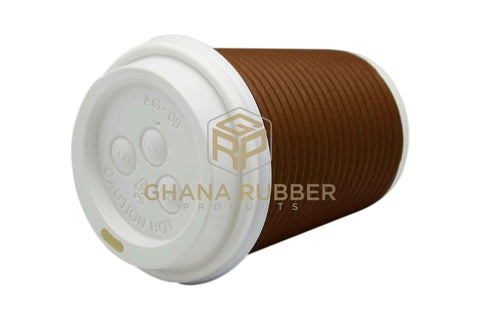Image of Ripple Paper Cups + Lids 8oz Brown