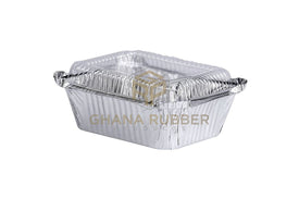 Aluminium Foil Food Containers + Domed Plastic Lids 8342