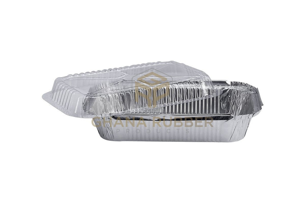 Aluminium Foil Food Containers + Domed Plastic Lids 8389