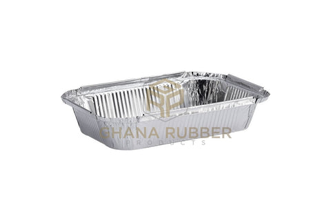 Image of Aluminium Foil Food Containers + Domed Plastic Lids 8389
