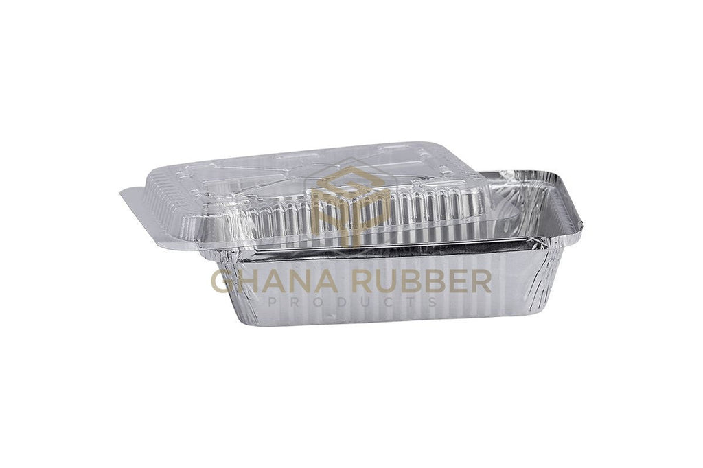 Aluminium Foil Food Containers + Domed Plastic Lids 8399