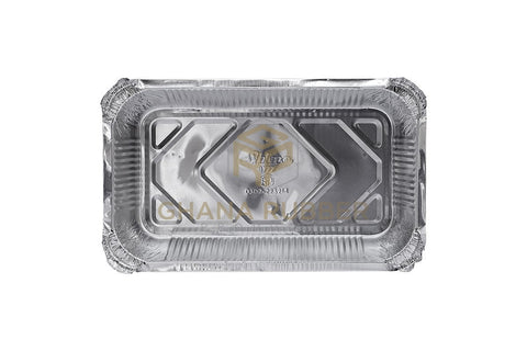 Image of Aluminium Foil Food Containers + Domed Plastic Lids 8777