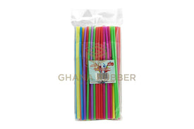 Artistic Party Straws Multi-Coloured 6mm