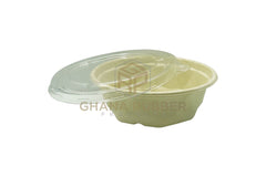 Bagasse Diamond Bowls + Lids 650ml