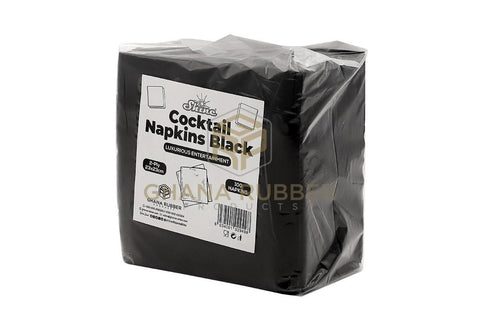 Image of Cocktail Table Napkins Black Small