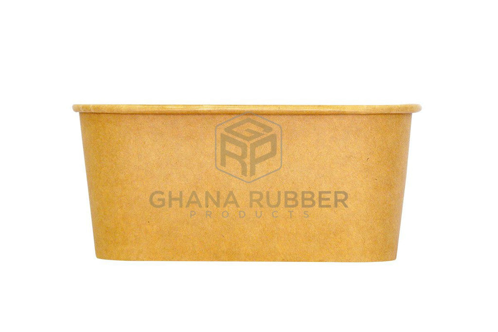Rectangular Rubber Container Small Kraft Rectangular Container 1000ml - Shine Disposables by Ghana Rubber ...