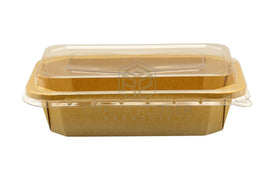Kraft Rectangular Food Pots 1200ml + Lids