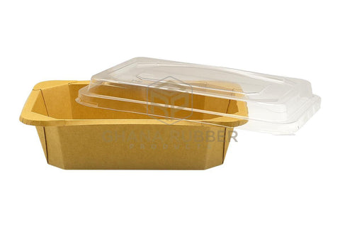 Image of Kraft Rectangular Food Pots 1500ml + Lids
