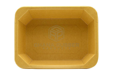 Image of Kraft Rectangular Food Pots 1500ml + Lids