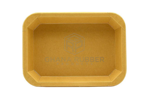 Image of Kraft Rectangular Food Pots 900ml + Lids