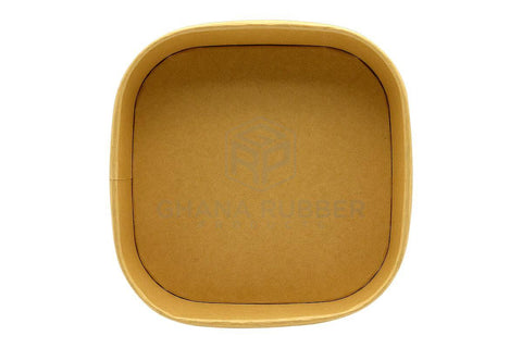 Image of Kraft Square Bowls 1000ml + Lids