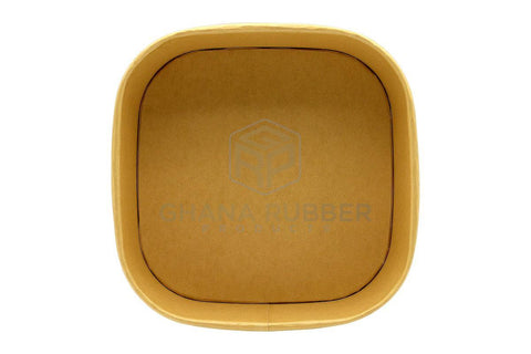 Image of Kraft Square Bowls 1200ml + Lids