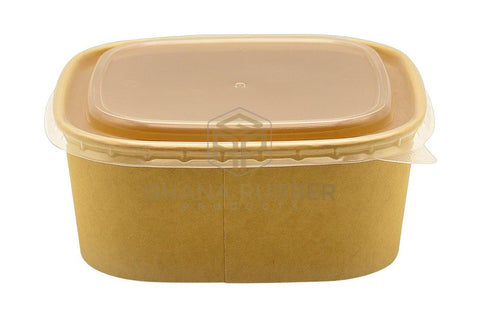 Image of Kraft Square Bowls 1200ml + Lids