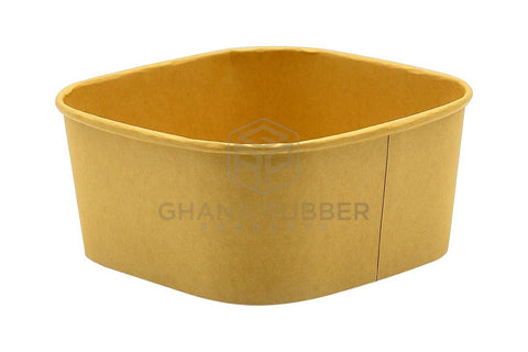 Image of Kraft Square Bowls 1400ml + Lids