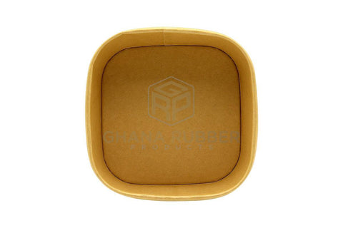Image of Kraft Square Bowls 650ml + Lids