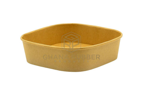 Image of Kraft Square Bowls 750ml + Lids