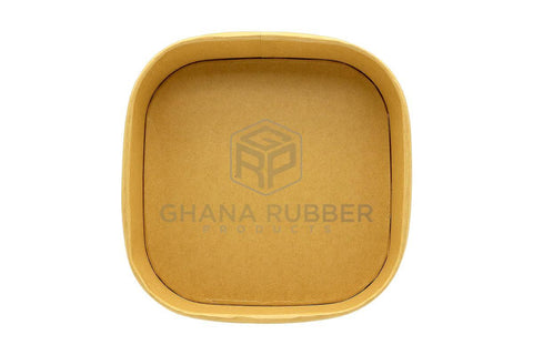 Image of Kraft Square Bowls 750ml + Lids