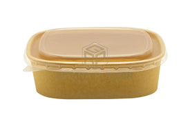 Kraft Square Bowls 750ml + Lids