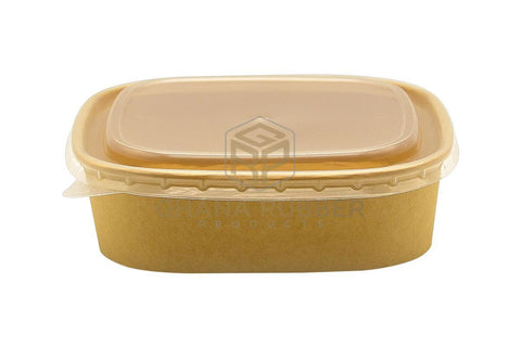 Image of Kraft Square Bowls 750ml + Lids